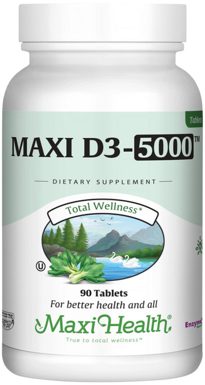 Vitamin D3 5000 IU (125 mcg) - High Dose Vitamin D 5000 IU for Healthy Bones, Teeth, Immune Support - Kosher Non GMO - High Potency Vit D3 - Pure Vit
