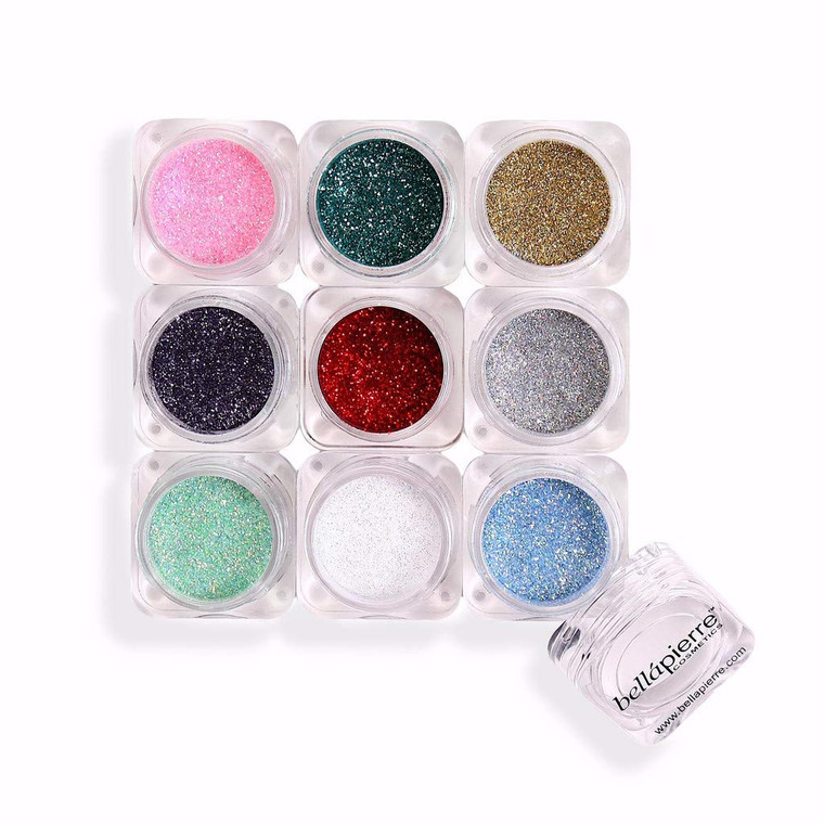 bellapierre Shimmer Powder 9 Stack | Paraben Free Eyeshadow | Vegan & Cruelty Free Eye Makeup - 9 Count - Glamour