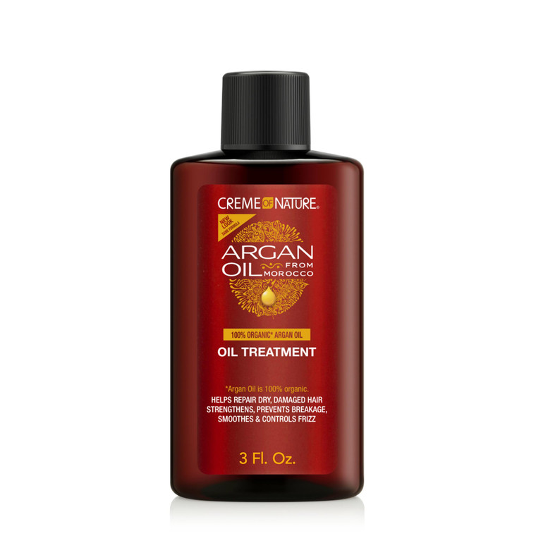 Creme of Nature Argan Oil Treatment, Adds Shine & Smooths Frizz, Strengthens and Repairs Dry Hair, Lightweight Daily Oil with Argan Oil, 3 fl oz