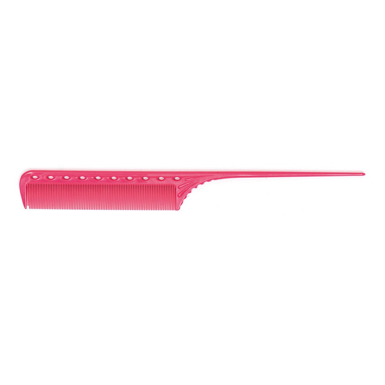 YS Park 111 Super Tint Rat Tail Comb [Thick] - Pink