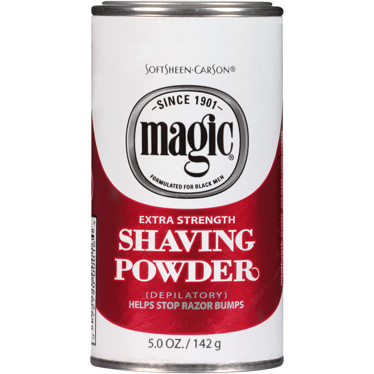 SoftSheen-Carson Magic Razorless Shaving for Men, Magic Extra Strength Shaving Powder, for Coarse Textured Beards, formulated for Black Men, Depilato