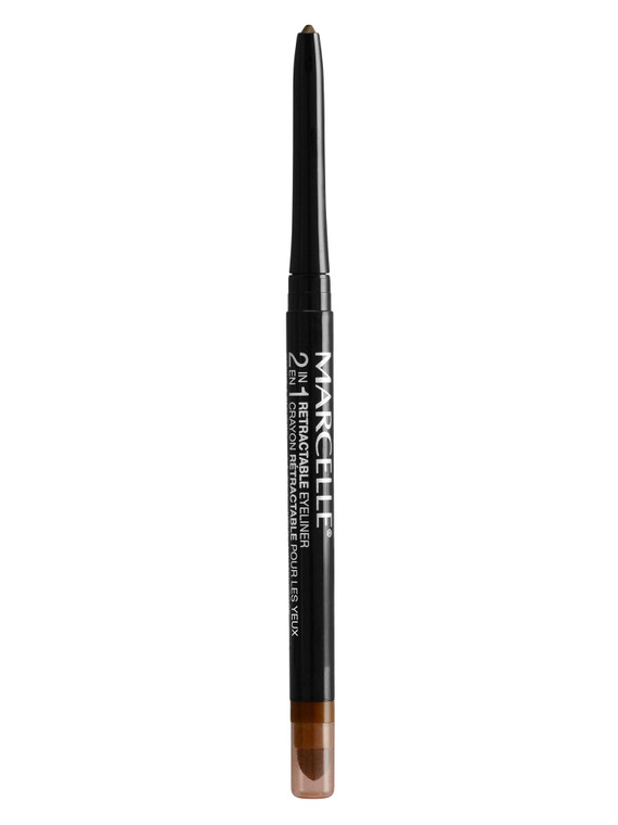 Marcelle 2-in-1 Retractable Eyeliner, Copper, Waterproof, Easy-To-Smudge, Smokey Eye, Long-Lasting 12h, Fragrance-Free, Hypoallergenic, Cruelty-Free,