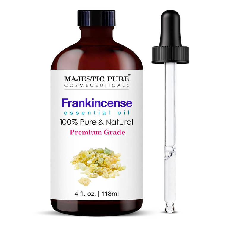 Majestic Pure Essential Oil with Glass Dropper - 100% Pure and Natural - Essential Oils for Diffuser, Aromatherapy, Soap and Candle Making, Frankince
