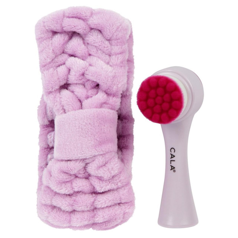 Cala Dual Action Facial Brush & Headband Set