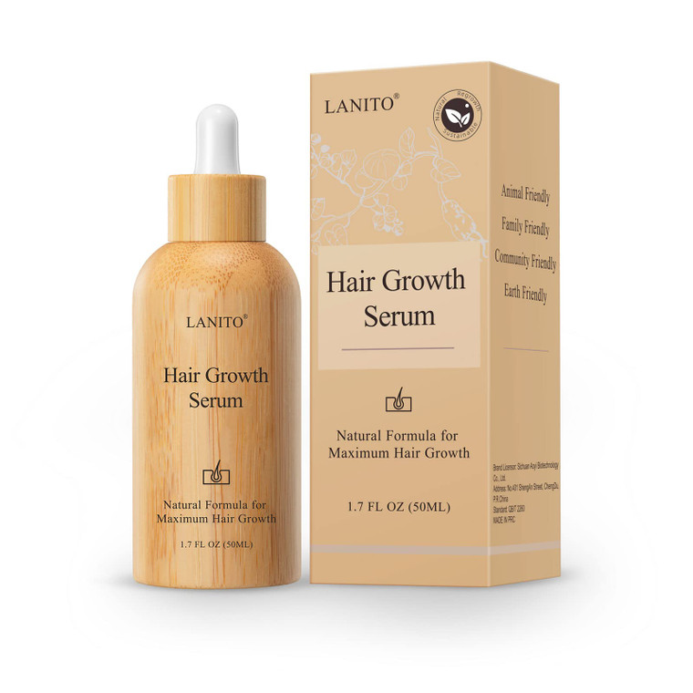 LANITO Hair Growth Serum with Radix Polygonum Multiflorum Root Extract for Hair Thinning, Hair Fall & Healthy Scalp, Unisex-Adults, Unscented, 50 ML