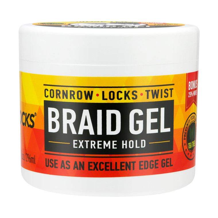 AllDay Locks Braid Gel Extreme Hold - Braiding Gel for Cornrows, Locks, & Twisting, Moisturizing Edge Control for Women & Men, Natural Formula for Ex