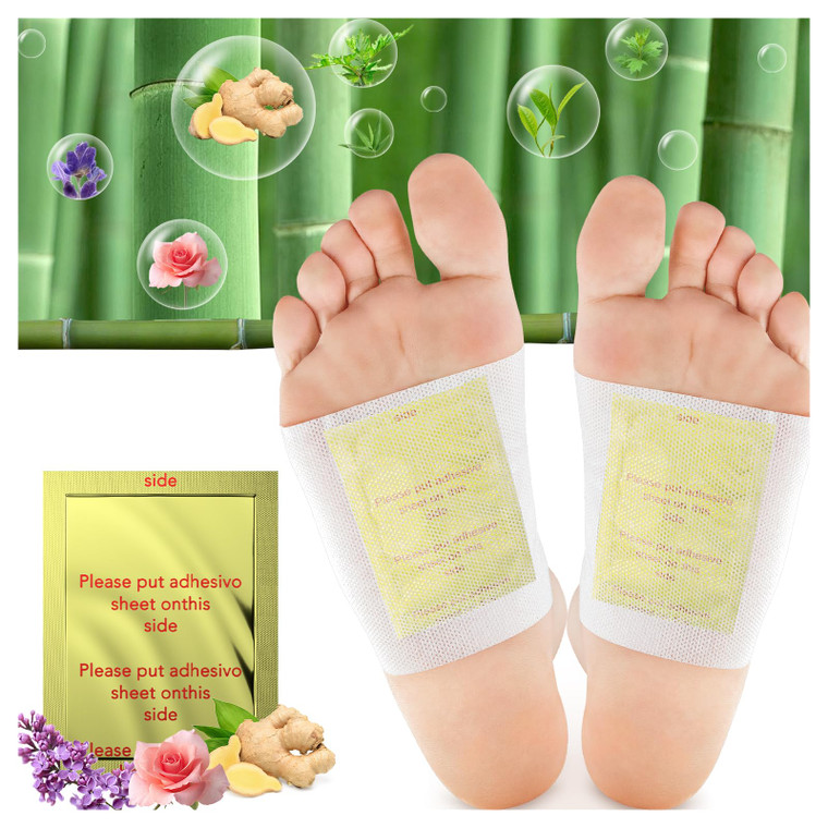 Foot Pads maguja 100Pcs Foot Pads for Foot Care Ginger Foot Patch with Natural Ingredients Bamboo Vinegar and Ginger Powder