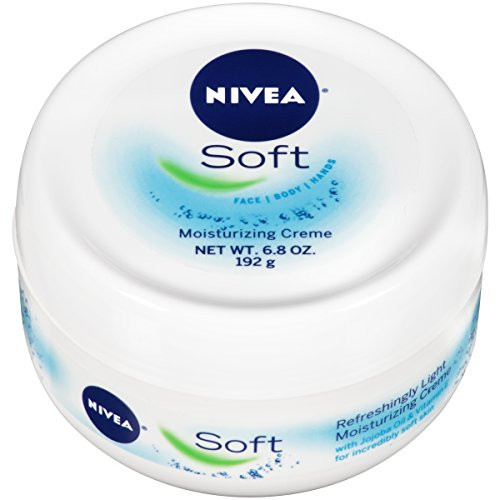 NIVEA Soft Refreshingly Soft Moisturizing Cream, Body Moisturizer for Face, Body and Hands, Enriched with Jojoba Oil and Vitamin E, 6.8 Oz Jar