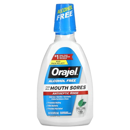 Orajel Alcohol Free Antiseptic Rinse, 16 fl. oz.