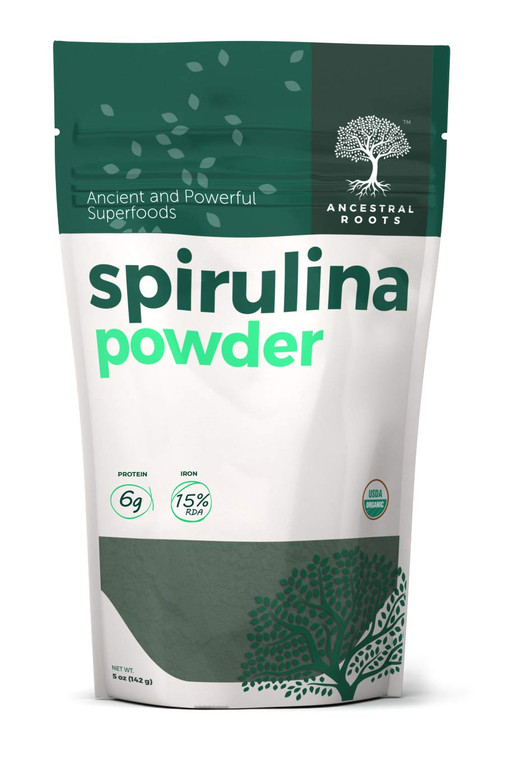 Ancestral Roots - Organic Spirulina Powder (5 oz - 2 Pack) I USDA Certified Vegan Spirulina Powder I 100% Pure Superfood for Optimal Health & Immune