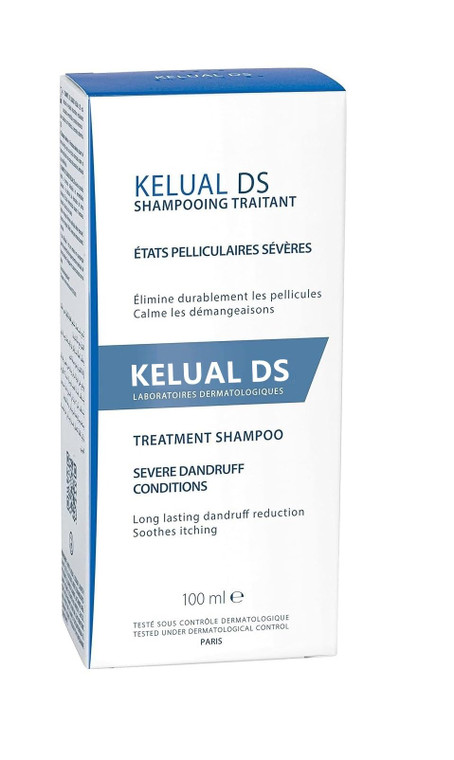 KELUAL DS Anti-Dandruff Shampoo, Treatment Shampoo for Severe Dandruff, Long-Lasting Relief, 3.3 Fl Oz ((1 Pack))