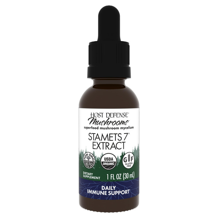 Host Defense Stamets 7 Extract - 7 Species Blend - Mushroom Supplement for Immune Support with Royal Sun Blazei, Cordyceps, Reishi, Maitake, Lion's M