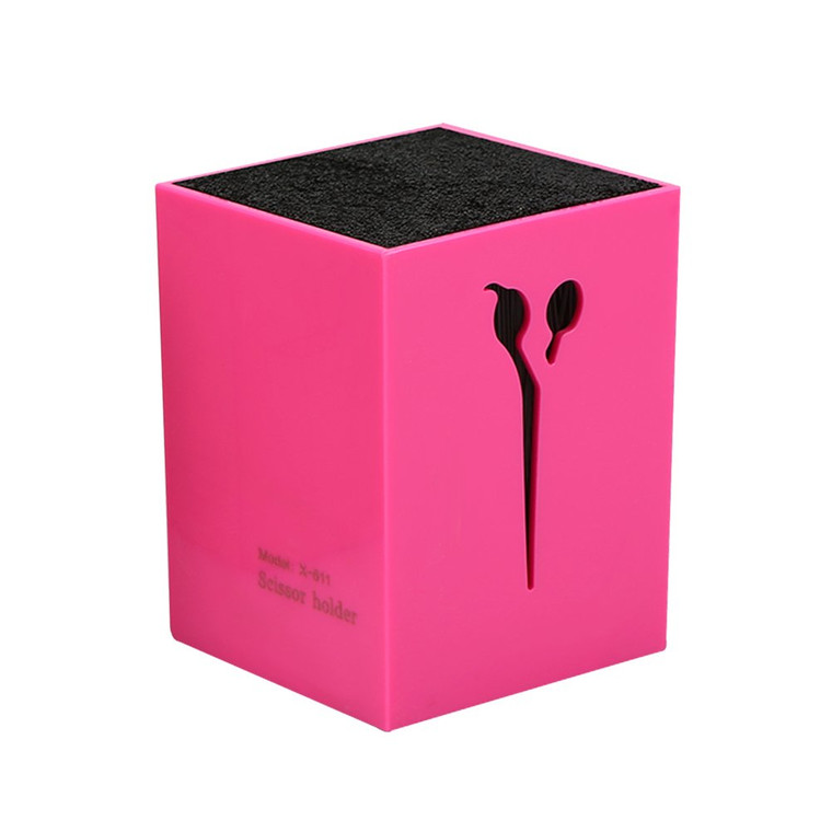 Salon Scissors Holder Hairdressing Scissors Storage Case Keeper Acylic Hairdressing Combs Clips Desktop Desk Organizer Anti-skid Storage Box Accessor