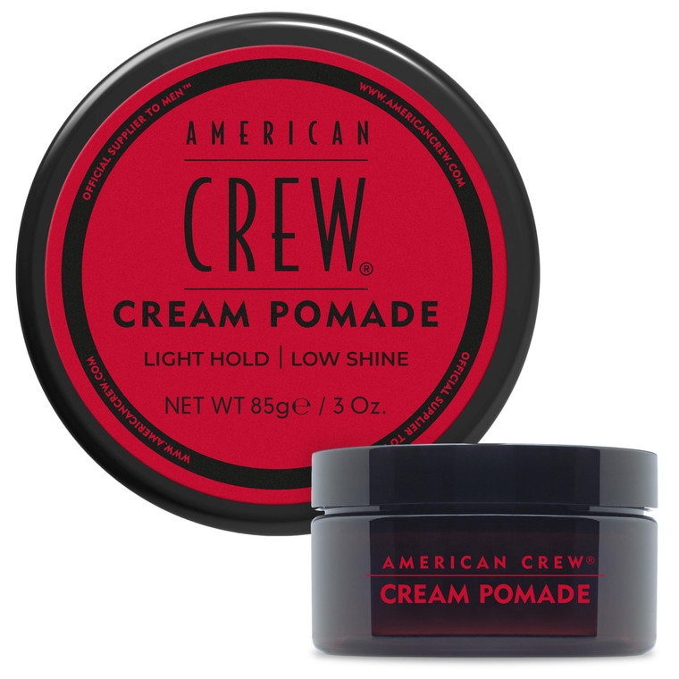 American Crew Men's Hair Cream Pomade, Like Styling Gel with Light Hold & Low Shine, 3 oz