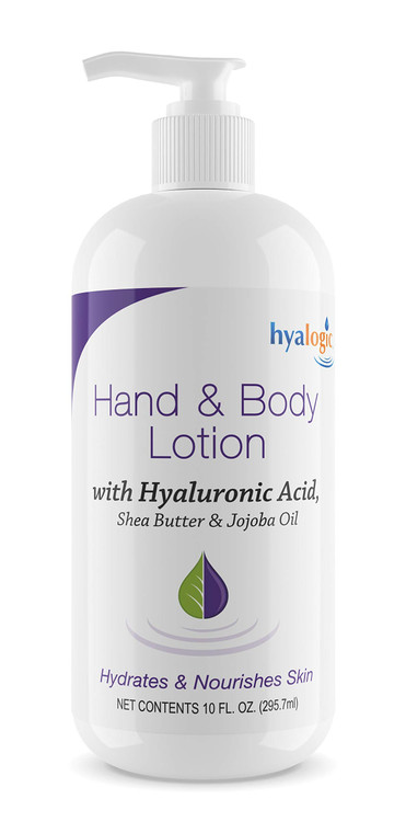 Hyalogic HA Hand & Body Lotion - Hyaluronic Acid Moisturizer, Skin Care, Body Lotion for Women/Hand Lotion, Hydrating Body Cream for Dry Skin - 10 Ou