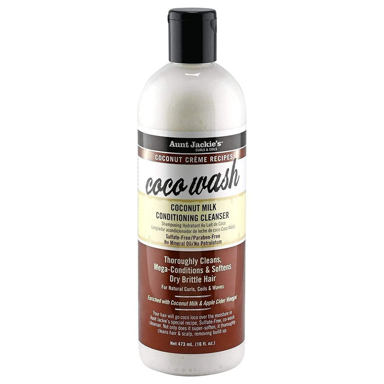 Aunt Jackie's Coconut Coco Wash Coconut Milk Conditioning Cleanser, 12 Oz