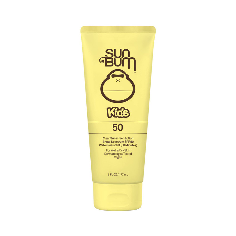 Sun Bum Kids SPF 50 Sunscreen Clear Body Lotion - Broad Spectrum Water-Resistant Sunscreen with Vitamin E - For Wet or Dry Skin - Hawaii 104 Act Comp