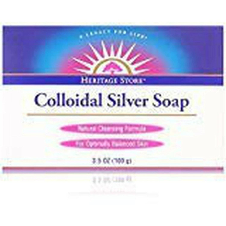 Heritage Store Colloidal Silver Soap, 3.5 Ounce (Pack of 2)