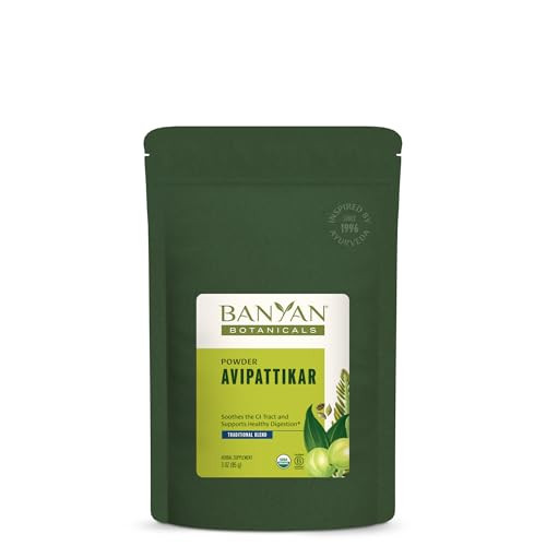 Banyan Botanicals Organic Avipattikar Powder - Spice Jar - with Cardamom, Vidanga, Ginger - Traditional Ayurvedic Formula to Soothe The Digestive Tra