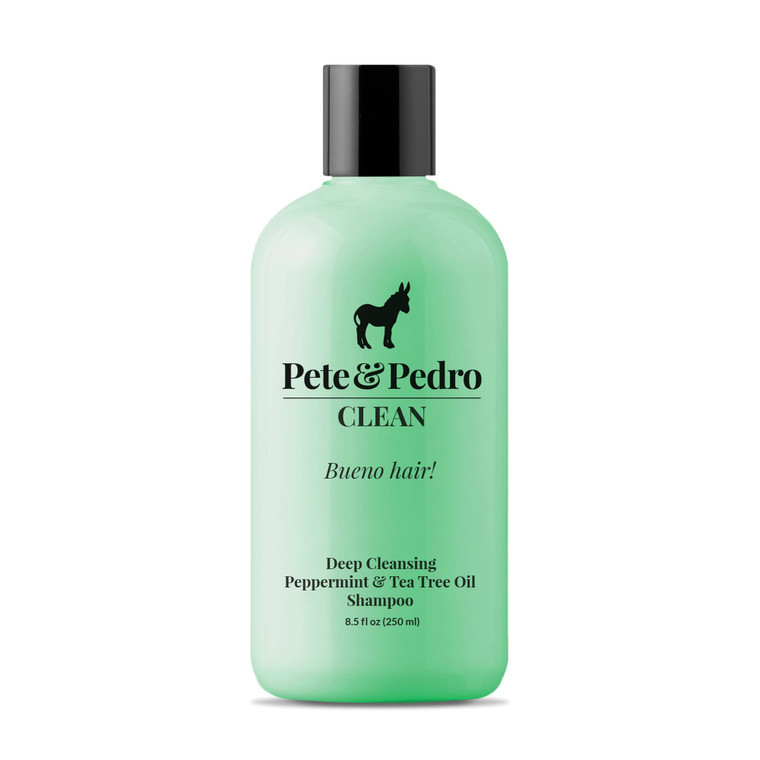 Pete & Pedro CLEAN Shampoo - Deep Cleansing Tea Tree Oil And Peppermint Daily Cleaning Haircare Shampoo For Men & Women | Helps With Dandruff & Greas