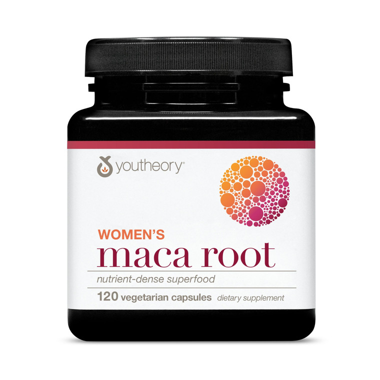 Youtheory Women's Maca Root - Vegan Energy & Menopause Support Supplement with Peruvian Ginseng* - Premium Supplement for Women - Dairy, Soy & Gluten