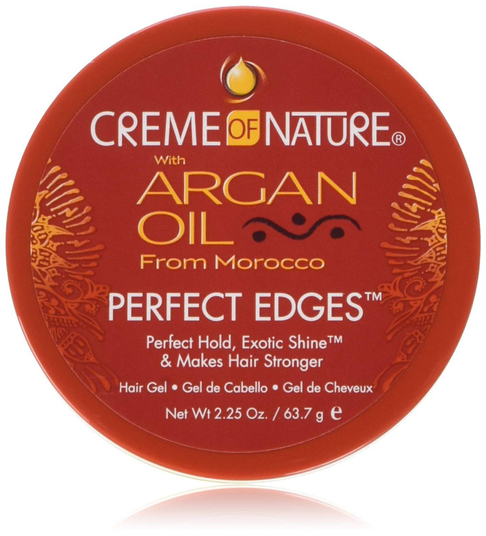 Creme Of Nature Argan Oil Perfect Edges Control 2.25 Ounce Jar (66ml) (2 Pack)
