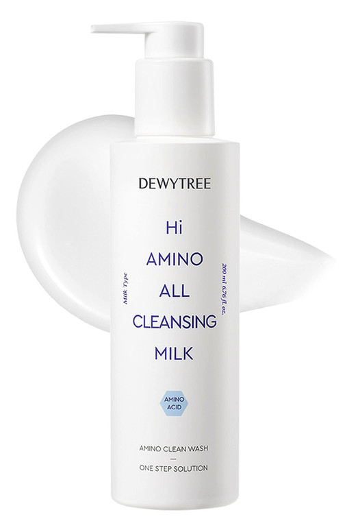 DEWYTREE Hi Amino All Cleansing Milk - Hydrating Facial Cleanser for Sensitive Skin | Amino Acid Face Lotion Oil Cleanser Korean Exfoliating Face Was