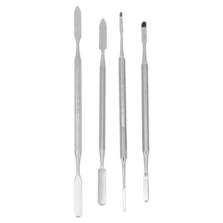 4Pcs Stainless Steel Depotting Spatula Makeup Spatula Tool Make Up Accessories for Makeup Cosmetics Mixing