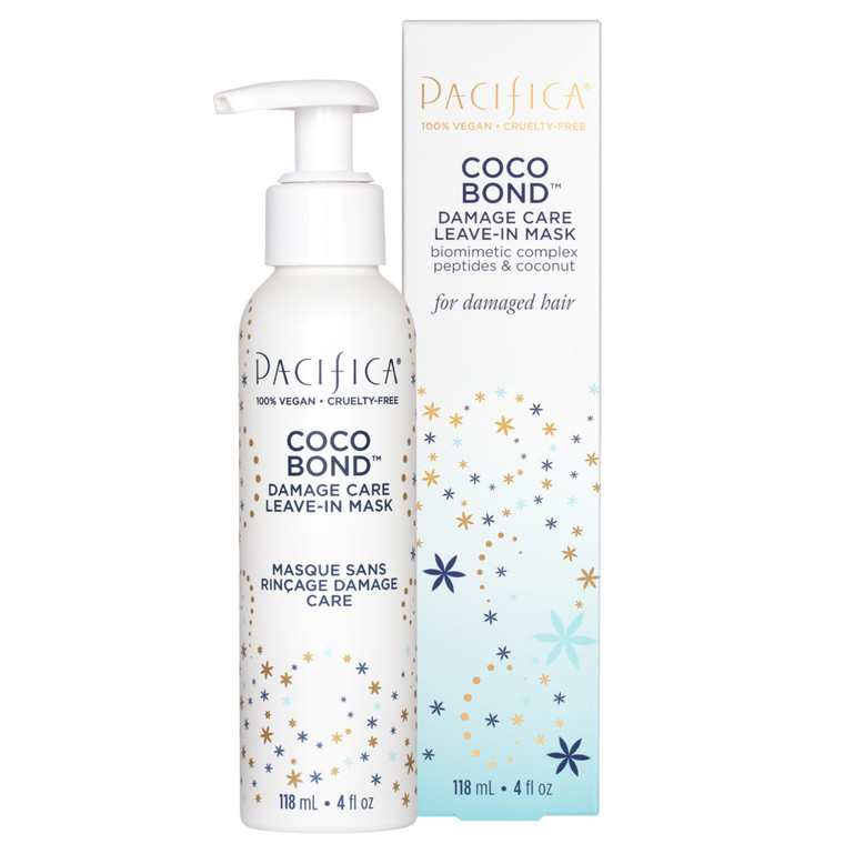 PACIFICA Beauty, Coco Bond Damage Care Leave-In Repair Mask Treatment, Dry & Damaged Hair from Bleach, Color, Chemical Services, Chlorine, & Heat, Co