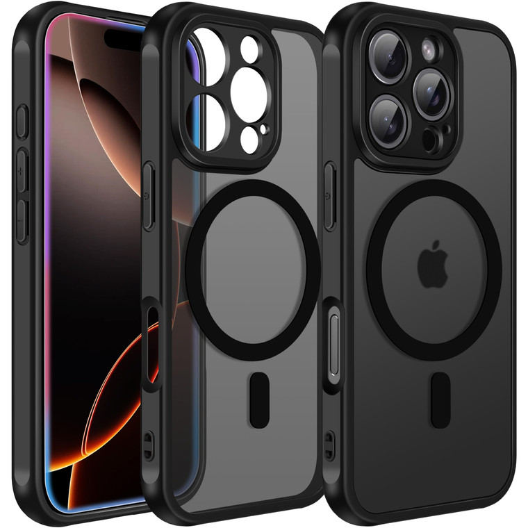 ivoler Magnetic Case for iPhone 16 Pro 6.3'' [Compatible with Magsafe] [15 FT Military Grade Protection] Magnetic Charger Case Bumper for 16 Pro, Fro