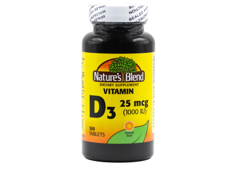 Nature's Blend Vitamin D3 1000 IU 300 Tablets