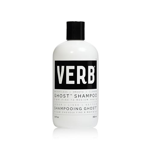 VERB Ghost Shampoo, 12 fl oz - Infused with Moringa Oil - Cleanses Fine and Weighed Down Hair - Vegan, No Parabens or Harmful Sulfates