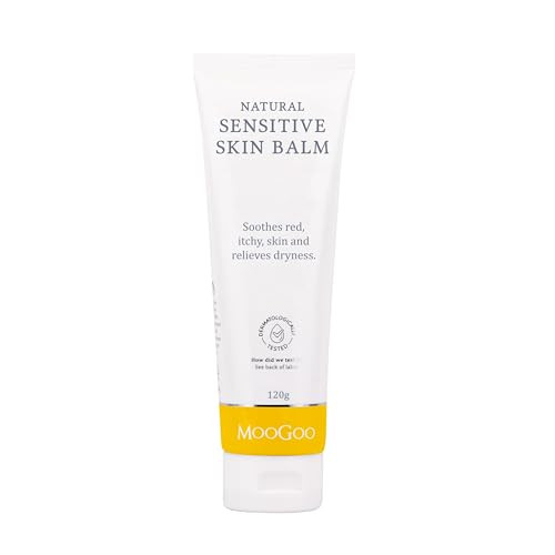 MooGoo Natural Sensitive Skin Balm - Relief for Dry, Itchy Skin with Soothing Ingredients. Also Suitable for Babies & Adults prone to Eczema, Dermati