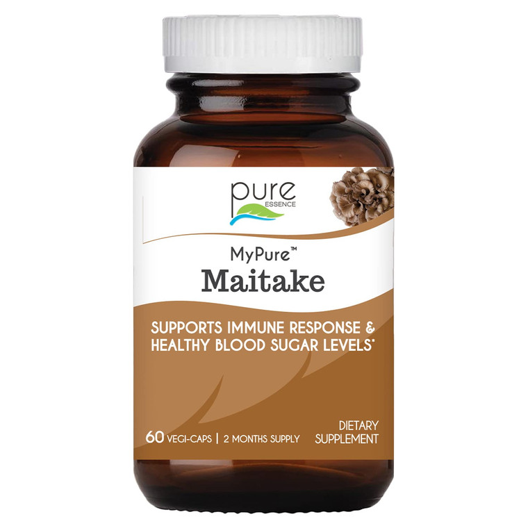PURE ESSENCE LABS MyPure Maitake Mushrooms - Concentrated Maitake Mushroom Powder Supplement for Immune System Support, Stress Relief, Build Energy,