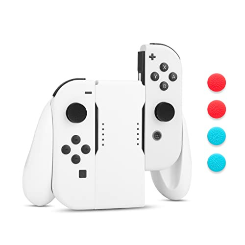 FUNDIARY Comfort Charging Grip Compatible with Nintendo Switch and Switch OLED Joycon, Handheld Accessories for Joycon Controller with LED Indicator