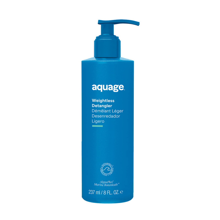 AQUAGE Weightless Detangler, Ultra-Light Conditioner, Hydrates and Restores Moisture Without Weighing Hair Down, Eliminates Tangles, 8 oz
