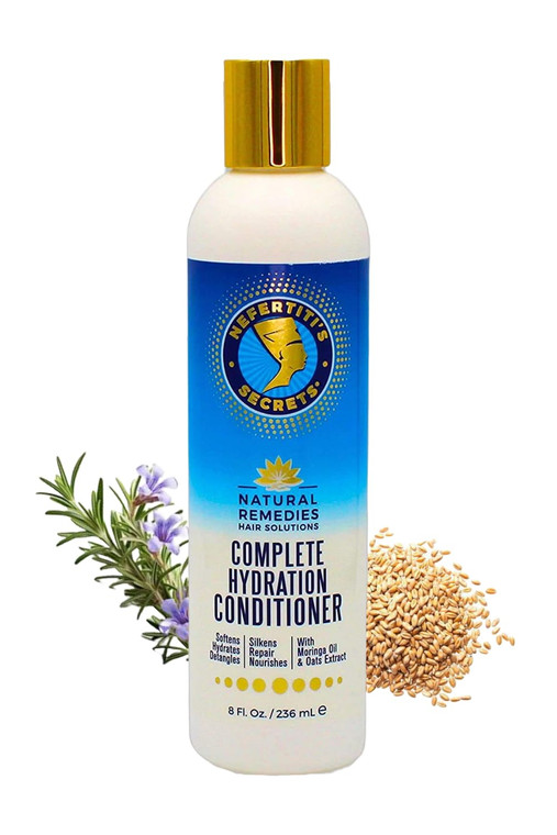 Nefertitis Secrets Complete Hydration Conditioner, Moisturizing Vegan Formula for Dry Hair, Organic Rosemary Hair Oil, For Frizzy & Damaged Hair, So