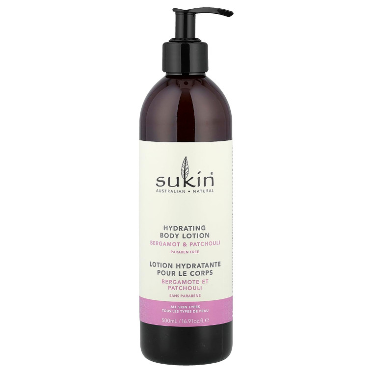 Sukin Bergamot & Patchouli Scent Hydrating Body Lotion For Women, For All Skin Type, Paraben Free, 16.9 Fluid Ounces (Pack Of 1)