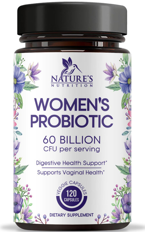 Probiotics for Women's Digestive Health - 60 Billion CFU - 16 Unique Strains, Cranberry & D-Mannose Prebiotic for Vaginal PH Balance, Urinary UT Heal