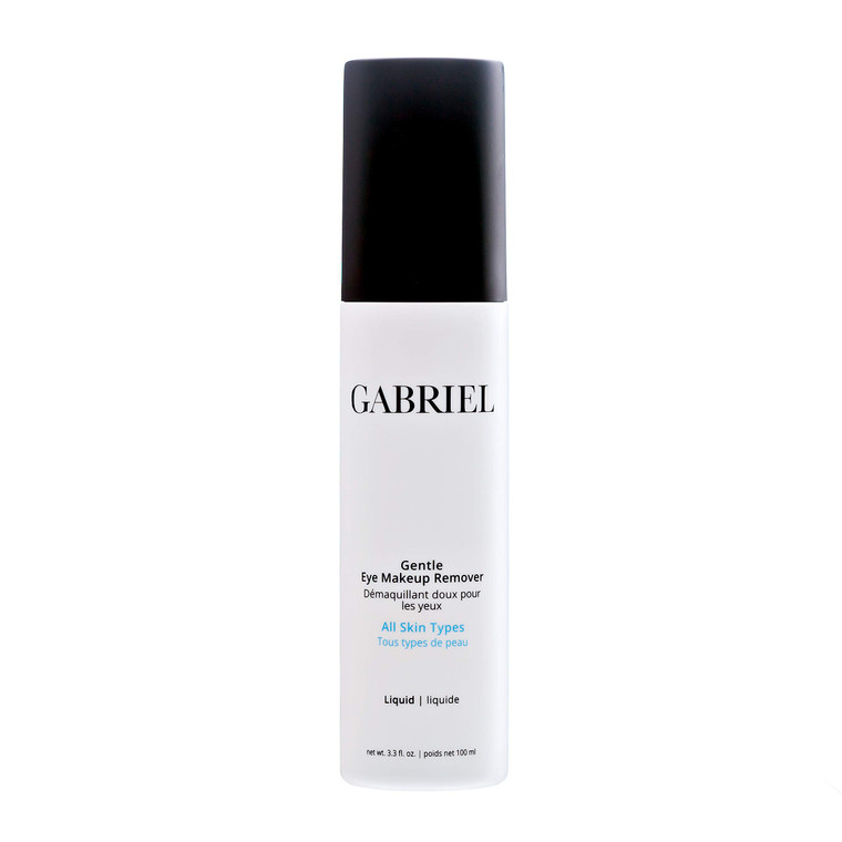 Gabriel Cosmetics Gentle Eye Makeup Remover, 3.3 OZ Cleanser for Sensitive Eyes, Dissolves Waterproof Mascara, Non-Greasy Liquid Makeup Remover