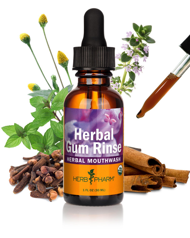 Herb Pharm Gum Guardian Herbal Mouthwash for Healthy Mouth and Gums, Organic, 1 Fl Oz (Pack of 1)