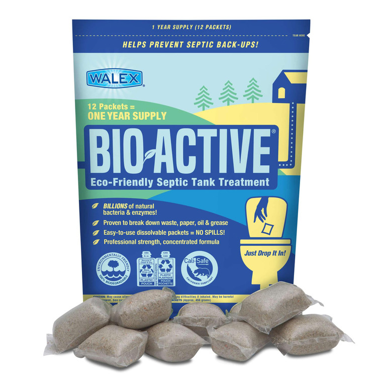 Walex Bio-Active Home Septic Tank Treatment - Strong Digestive Power with Beneficial Bacteria & Enzymes for Liquefying Solids & Breaking Down Waste,