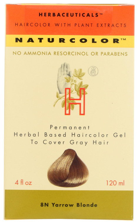 Naturcolor Haircolor - Yarrow Blonde Hair Dye, 4 Fl Oz (8N)