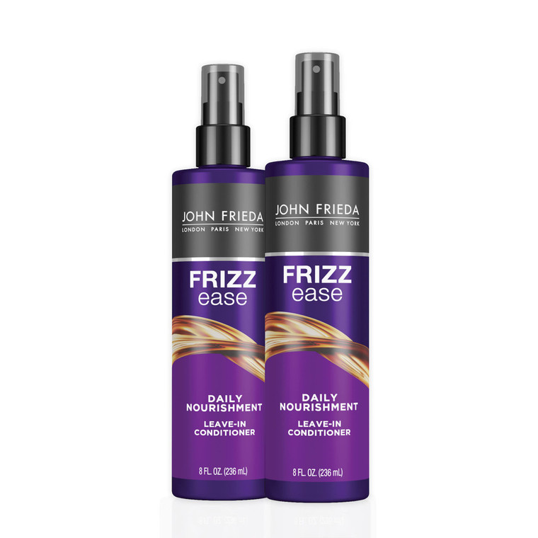 John Frieda Frizz Ease Daily Nourishment Leave-In Conditioner, Detangles Frizzy, Damaged Hair, Reduces Breakage, Protects Against Heat, with Vitamins