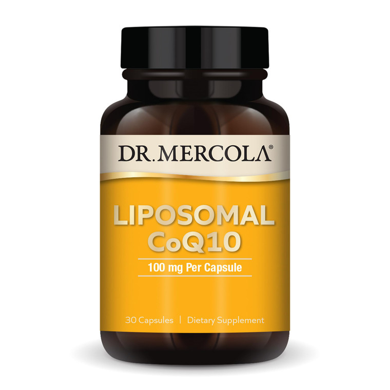 Dr. Mercola, Liposomal Ubiquinol CoQ10 Dietary Supplement, 30 Servings (30 Capsules), Supports Brain and Cardiovascular Health, Non GMO, Soy-Free, Gl