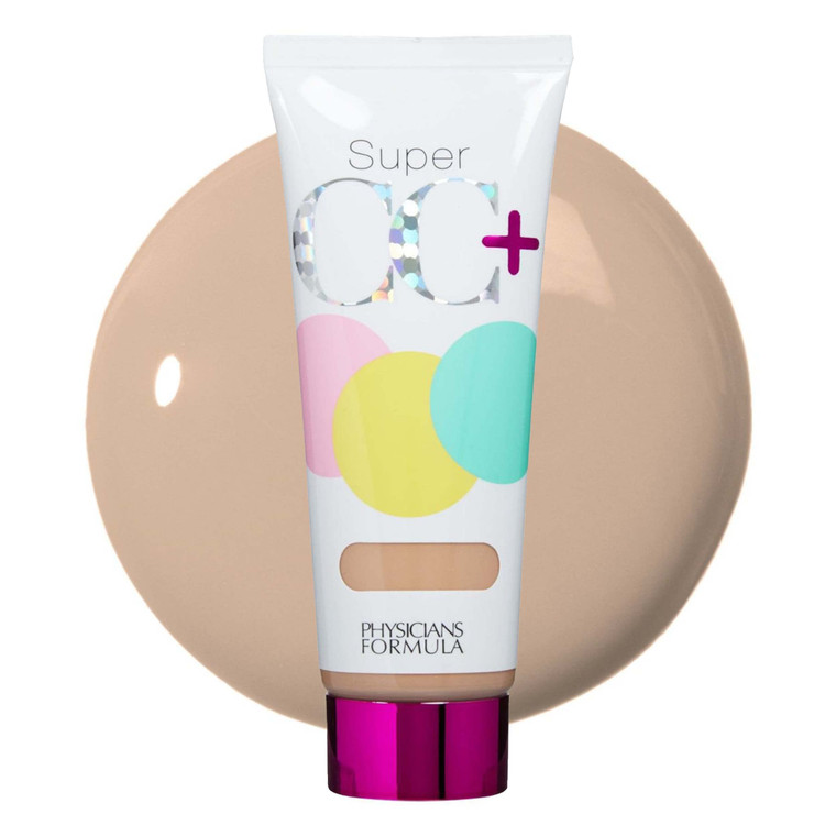 Physicians Formula Super CC+ Cream Color-Correction + Care Cream Full Coverage Foundation, Anti Aging Hydrating Serum, For Uneven Skin Tone, Dermatol