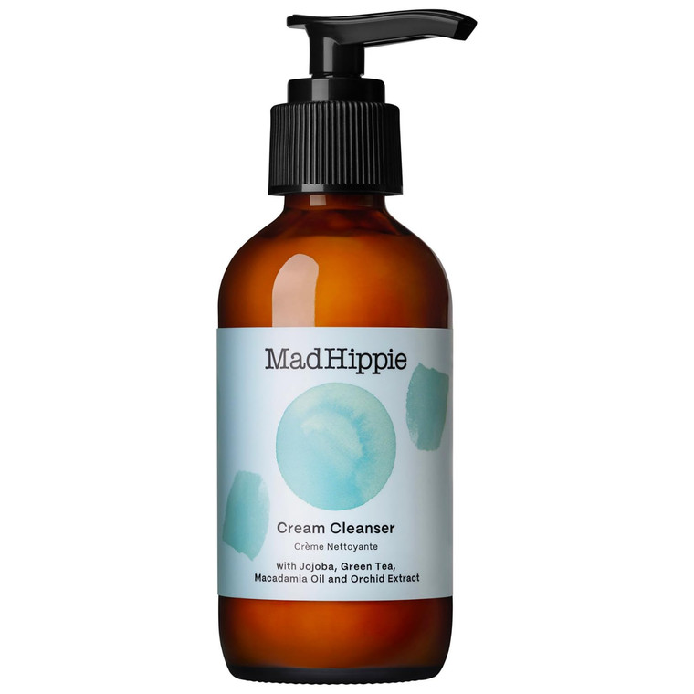 Mad Hippie Cream Cleanser  Gentle Formula with Hyaluronic Acid, Jojoba Oil & Green Tea, Skin Barrier Protection, 4 Oz Ea