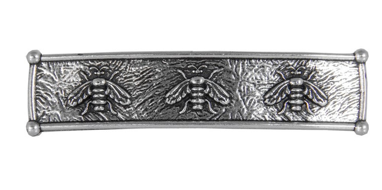 Honey Bee Hair Clip, Hand Crafted Metal Barrette Made in the USA with a Medium 70mm Clip by Oberon Design
