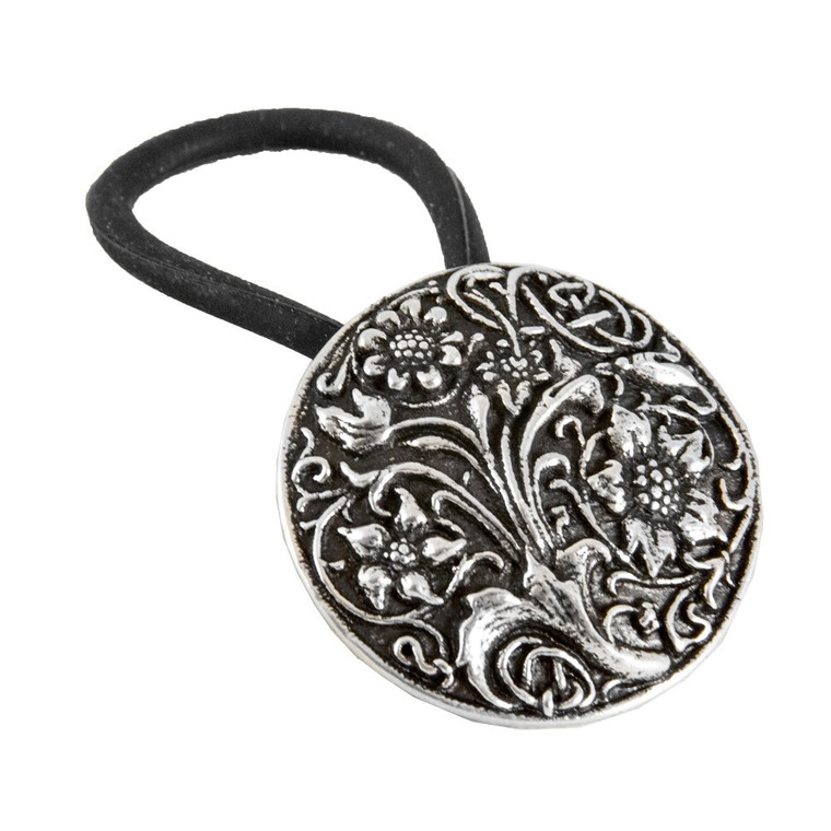 Ponytail Holder, Hair Accessory, Women's Hair Tie, Wildflowers, Handcrafted in the USA by Oberon Design