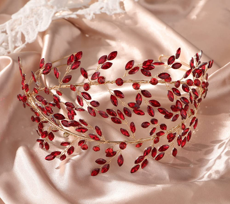 Sither Crystal Headband for Women and Girls Bridal Large Headband for Wedding Party Boho White Headband Hair Accessories Headpiece for Bride for Hall